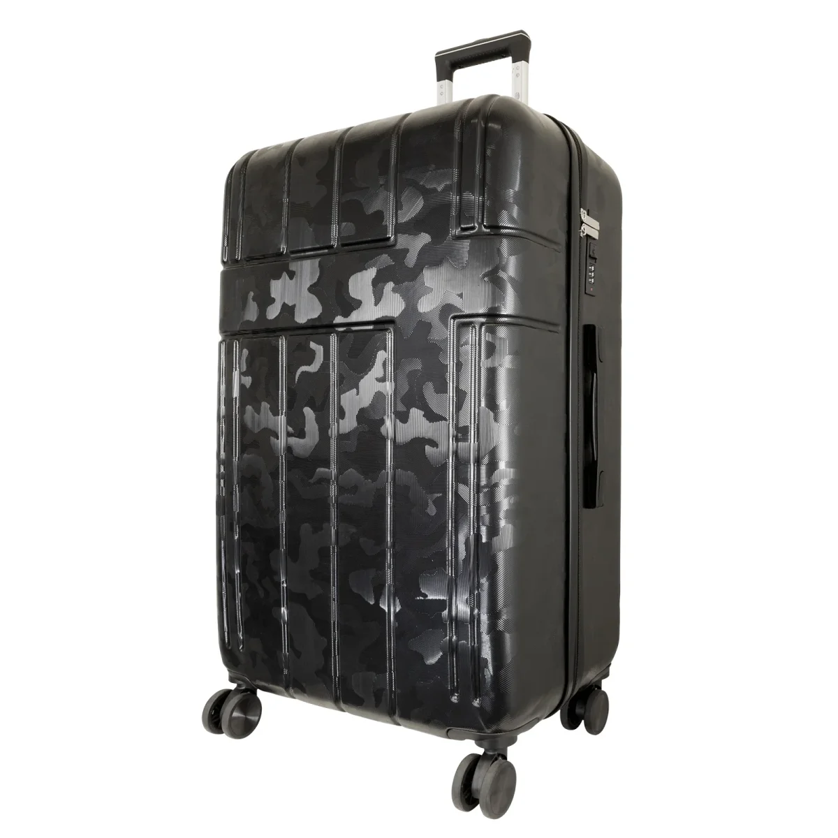 Urban Camouflage ABS-Hartschalen-Koffer XL Adventure Line in DarkGreen DarkRed ShinyBlack – Bild 7