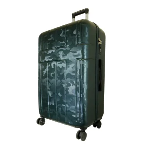 Urban Camouflage ABS-Hartschalen-Koffer XL Adventure Line in DarkGreen DarkRed ShinyBlack