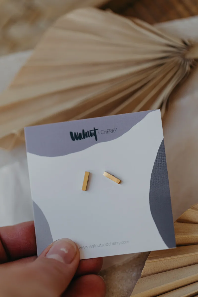 Ohrstecker rechteckiger Stab – Bild 6