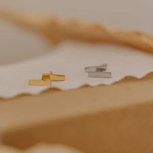 Ohrstecker rechteckiger Stab