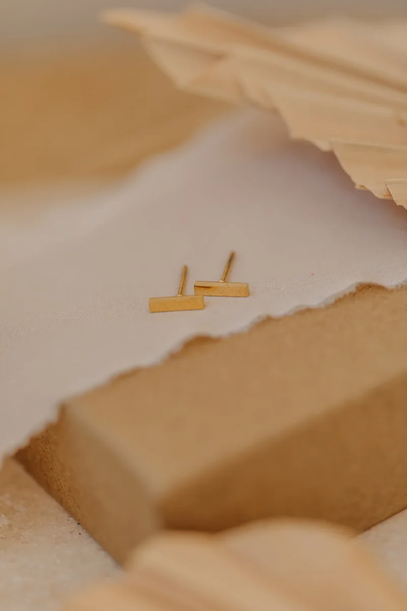 Ohrstecker rechteckiger Stab – Bild 5