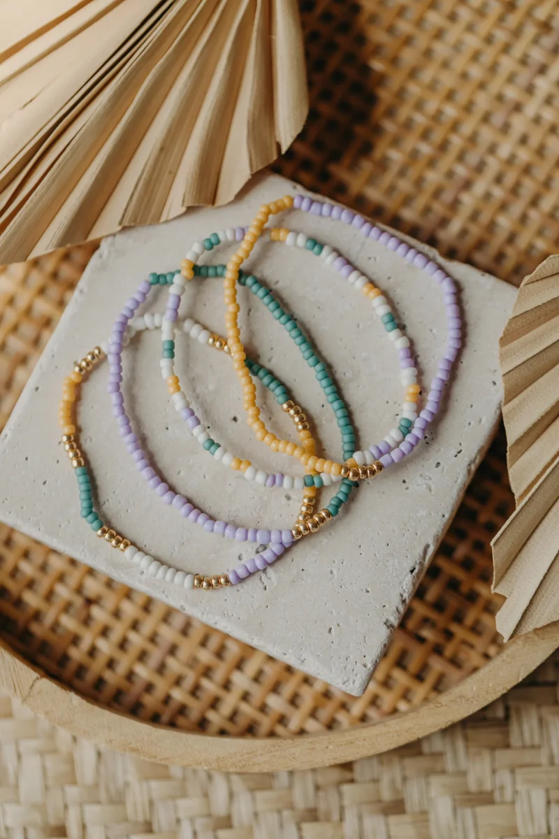 CAPRI - dreifarbiges Glasperlenarmband 003 – Bild 5