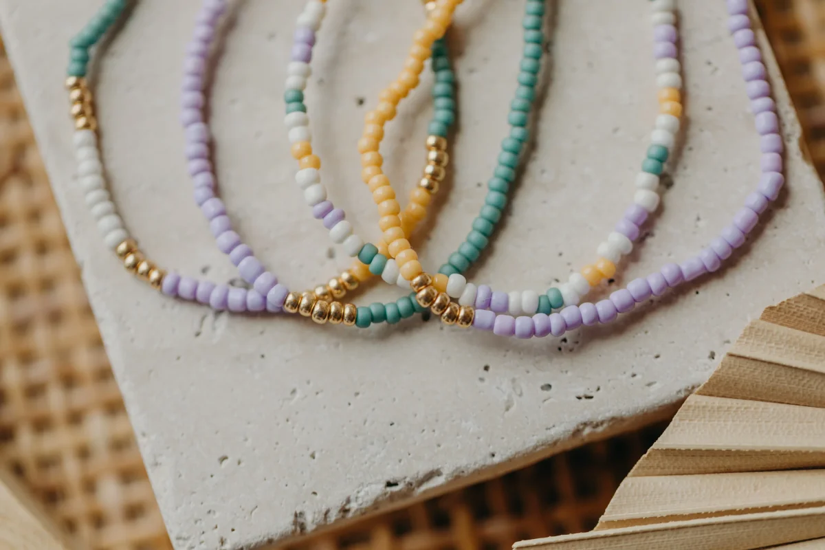 CAPRI - dreifarbiges Glasperlenarmband 003 – Bild 6
