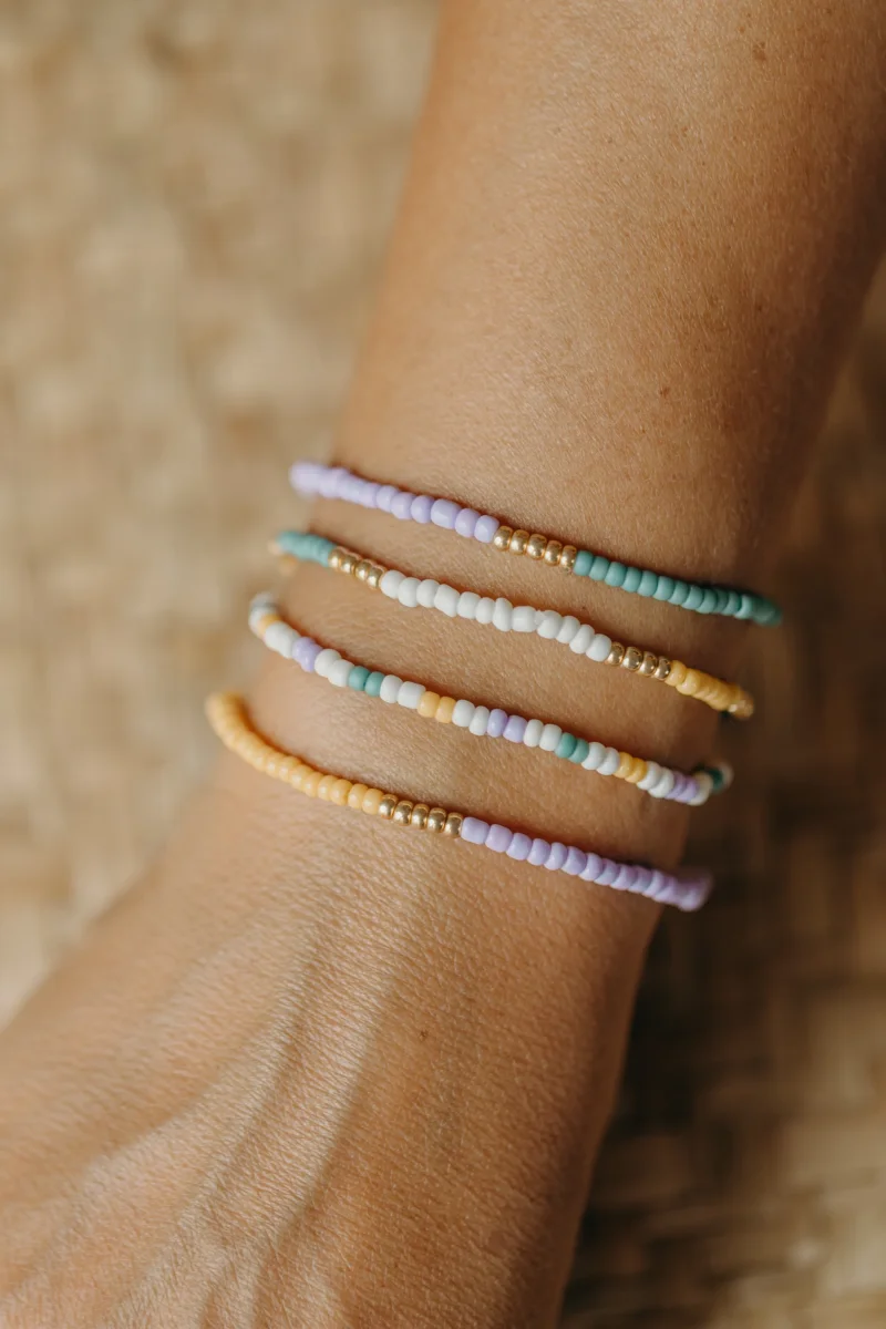 CAPRI - dreifarbiges Glasperlenarmband 003 – Bild 3
