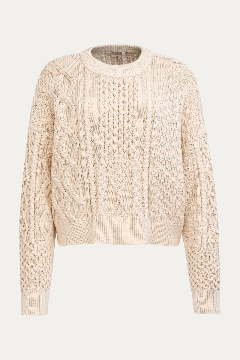 Patchworkpullover aus Baumwolle – Bild 3