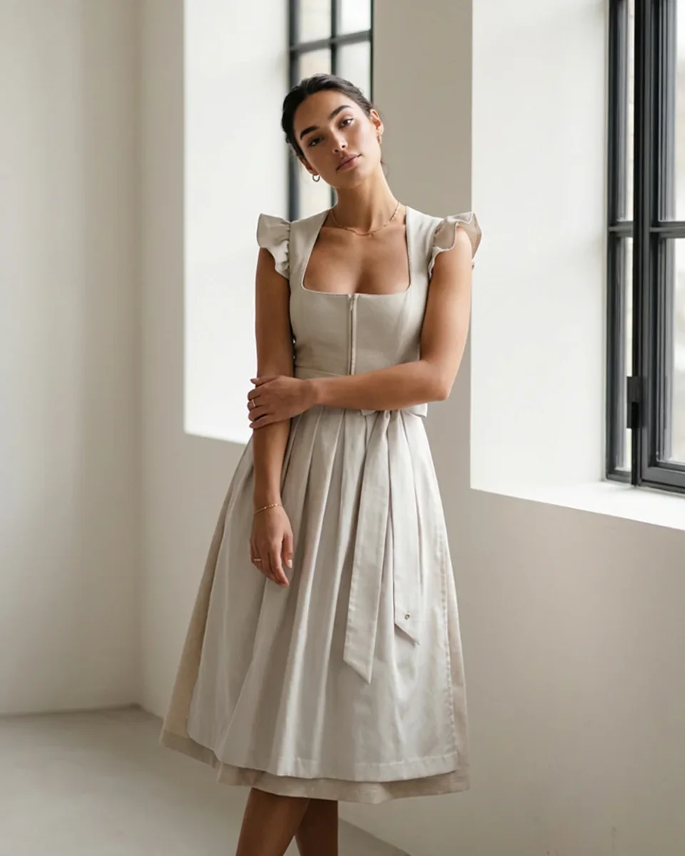 Hochzeitsdirndl Georgina · 75cm – Bild 3