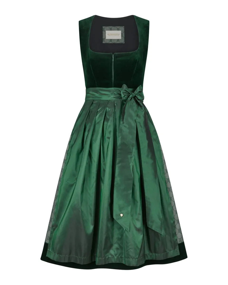 Samtdirndl Mona mit abnehmbarem Puffarm – Bild 3