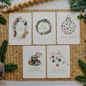 Postkarten Set 2: Weihnachtspostkarten Set (5 Stück)