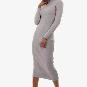 Strickkleid mit Stehkragen KNIT DRESS