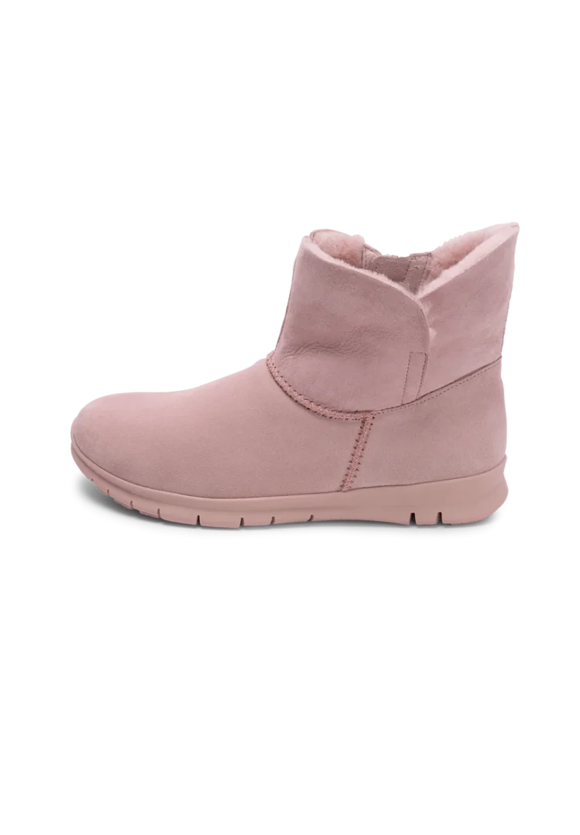wärmende Stiefelette Veloursleder